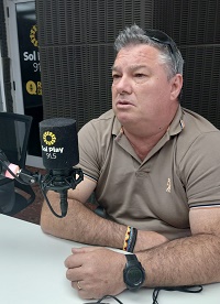 Cristian Primón, entrenador de natación, en entrevista sobre el Mundial Juvenil de Aguas Abiertas, Santa Fe.